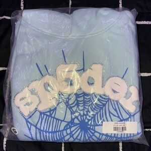 Sp5der Sky Blue Hoodie
